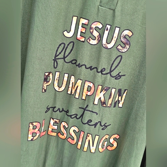 Not a Morning Person Green Fall Butter Soft Long Oversized Nightgown Dress O/S - Picture 3 of 6